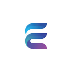 using the concept of the letter E with full color, into a unique and interesting concept 