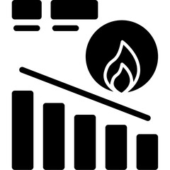 Burn Down Chart Icon