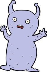 cartoon funny little alien