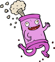 cartoon crazy soda can
