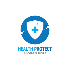 Health care protect medicine  logo vector template