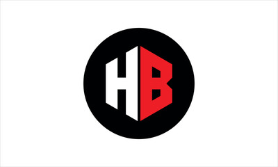 HB initial letter polygon icon gaming logo design vector template. batman logo, sports logo, monogram, falcon, war game, symbol, playing logo, abstract, fighting, typography, icon, minimal, premier 