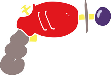 flat color style cartoon ray gun