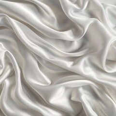 Obraz premium The texture of the satin fabric of white color for the background