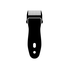 Hair and beard clipper icon trimmer isolated on a white background. Electric hairdressing equipment, hair clipper in a flat style. Vector illustration