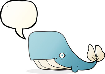 speech bubble cartoon happy whale