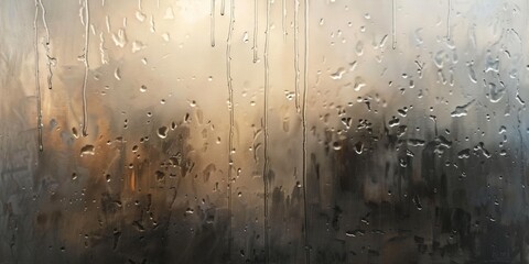 Raindrops on the glass, abstract background