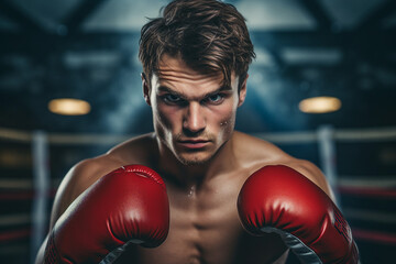 Boxing club gym for boxers training athletic conceptual Generative AI image