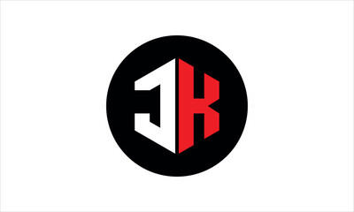 JK initial letter polygon icon gaming logo design vector template. batman logo, sports logo, monogram, falcon, war game, symbol, playing logo, abstract, fighting, typography, icon, minimal, premier 