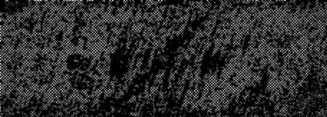 An abstract black and white halftone grunge texture background image.