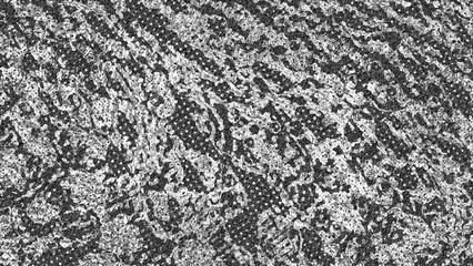 An abstract black and white halftone grunge texture background image.