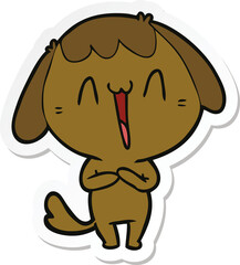 Fototapeta premium sticker of a cute cartoon dog