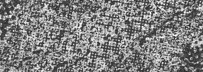 An abstract black and white halftone grunge texture background image.