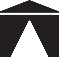 Tent and Canopy Glyph Icon