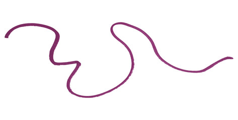 Dark purple brush strokes isolated on transparent background.