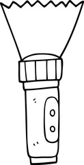line drawing cartoon electric torch