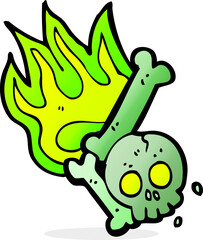 cartoon halloween bone number