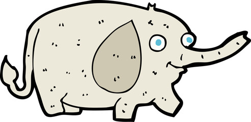 cartoon funny little elephant