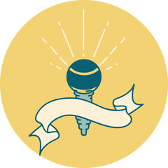 icon of tattoo style microphone