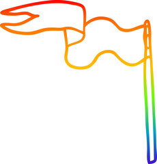 rainbow gradient line drawing cartoon flag