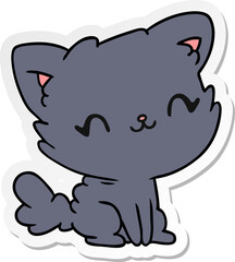 sticker cartoon cute kawaii fluffy cat