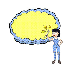 cartoon female plumber