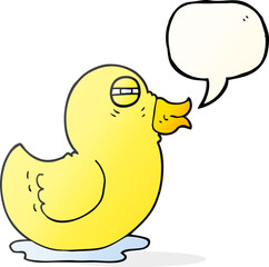 speech bubble cartoon rubber duck
