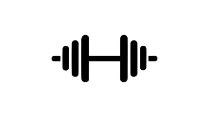Barbel, Dumbbell Gym Icon on white background