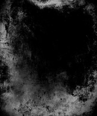 Black grunge horror background, Old scary damaged texture - 751541420
