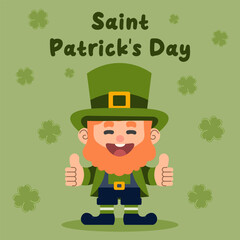 saint patrick s day. Flat vector banner