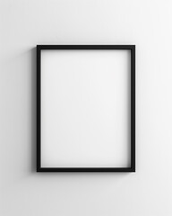 Elegant Black Frame Mockup for Horizontal Artwork Showcase