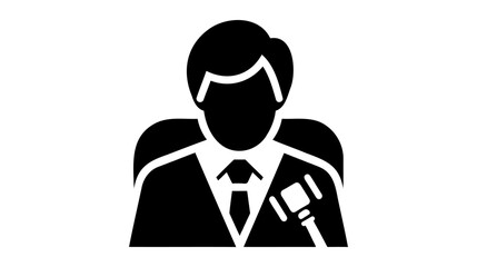 judge icon. vector illustration on white background