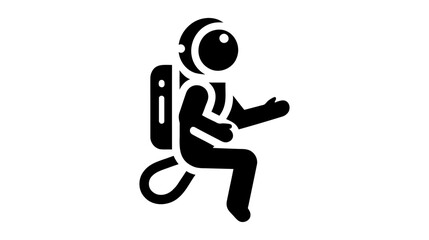 Astronaut Icon. vector illustration on white background