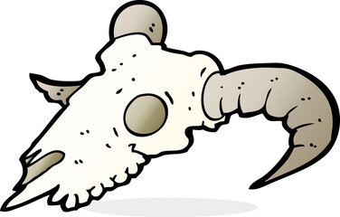 cartoon ram skull