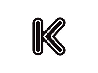 Obraz premium Letter K logo icon design template elements