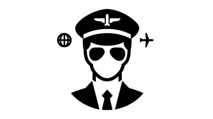 Pilot Icon. vector illustration on white background
