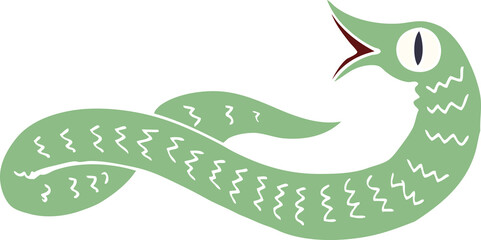 cartoon doodle medieval snake