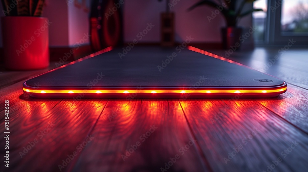 Poster abstract device with red led backlighting