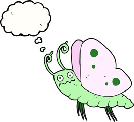 thought bubble cartoon funny butterfly