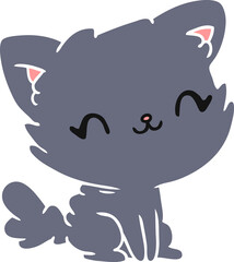 cartoon cute kawaii fluffy cat