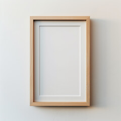 Clean Vertical Frame Mockup for Minimal Artworks on Pure White