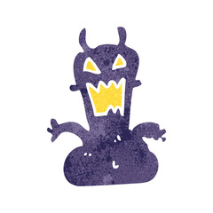 retro cartoon little alien