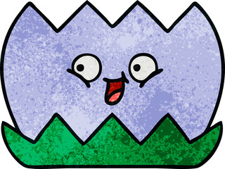 retro grunge texture cartoon water lilly