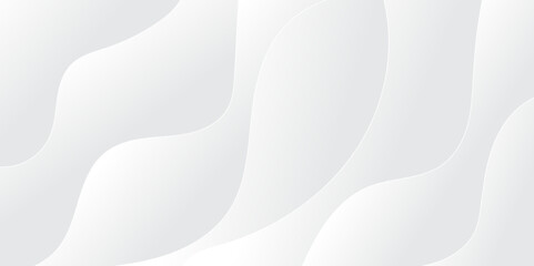 Abstract white paper wave background and abstract gradient and white wave curve lines banner background design. White wave modern abstract background design. space style. white background.