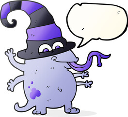 speech bubble cartoon halloween alien