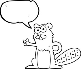 speech bubble cartoon beaver