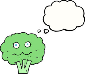 thought bubble cartoon broccoli