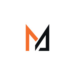 MA abstract initial letter logo vector