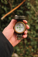 Compass in  hand