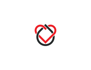 Heart Love with Water Drop Blood Logo Concept icon symbol sign Design Element. Vector illustration logo template